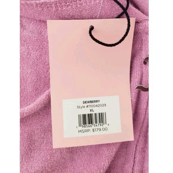 NWT JUICY COUTURE BLING TOWEL TERRY SHORTIE SET DEWBERRY XLARGE - Picture 13 of 15